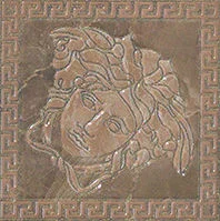 Вставка Versace Marble Toz Medusa Marrone 240387 14,4x14,4 лаппатированная