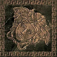 Вставка Versace Marble Toz Medusa Nero 240383 14,4x14,4 лаппатированная