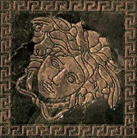 Вставка Versace Marble Toz Medusa Nero 240383 14,4x14,4 лаппатированная