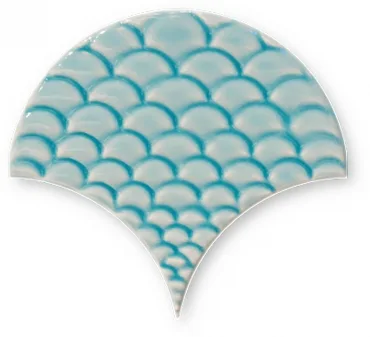 Декоративный элемент Maritima Escama Relieve Azul 14x16 глянцевый