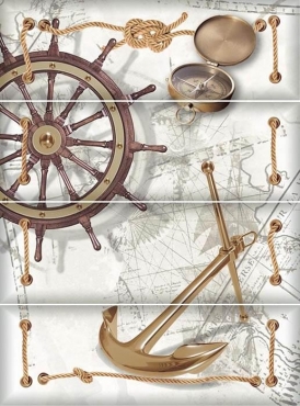 Панно Maritima Navigator Set 4 Pcs 30x40 глянцевое