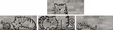 Декоративный элемент Vives Marlon Nuney-4 Gris 20x50 матовый
