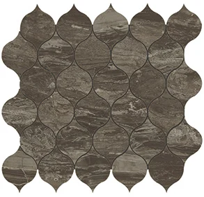 Мозаика Atlas Concorde Italy Marvel Edge Absolute Brown Drop Mosaic 9EDB 27,2x29,7 глянцевая