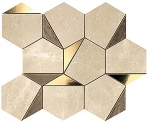 Мозаика Atlas Concorde Italy Marvel Edge Gold Hex Sable-Brown 9EHS 25,1x29 глянцевая