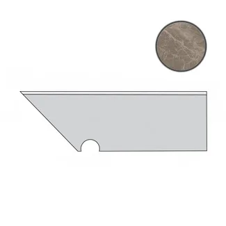 Спецэлемент Atlas Concorde Italy Marvel Edge Gris Supreme Battiscopa Sag. SX AFB0 7,2x30 матовый