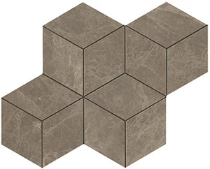 Мозаика Atlas Concorde Italy Marvel Edge Gris Supreme Mos. Esagono Lap. AEPK 30x35 лаппатированная