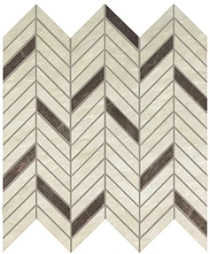 Мозаика Atlas Concorde Italy Marvel Edge Imperial White Mosaico Twill Lap. AEPT 30x31 лаппатированная