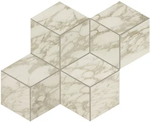 Мозаика Atlas Concorde Italy Marvel Edge Royal Calacatta Mos. Esagono Lap. AEPM 30x35 лаппатированная