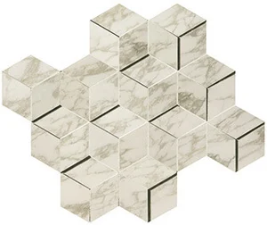 Мозаика Atlas Concorde Italy Marvel Edge Royal Calacatta Mosaico 3D AEPH 26,4x30,5 глянцевая