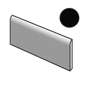 Бордюр Equipe Masia Bullnose Negro Brillo 21609 7,5x15 глянцевый