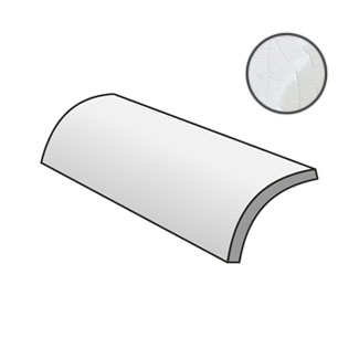 Masia Quarter Round Blanco Crackle 21520