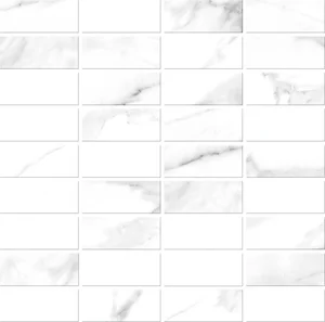 Мозаика Meissen White Stream белый A16677 30x30 глянцевая