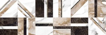 Декоративный элемент Meissen Wild Chic коричневый A16519 25x75 глянцевый