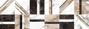 Декоративный элемент Meissen Wild Chic коричневый A16519 25x75 глянцевый
