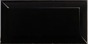 Плитка Equipe Metro Black Gloss 10x20 глянцевая