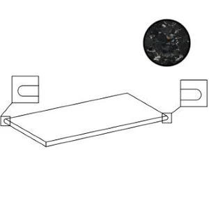 Ступень Monocibec Chiaroscuro Deep Major Grad.Angolare Toro Bord Dx/Sx Grip Rett 20mm 50x100 структурированная