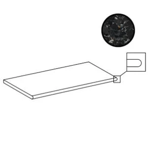 Ступень Monocibec Chiaroscuro Deep Major Gradone Con Toro Bordo Grip Rett 20mm 50x100 структурированная