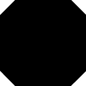 Декоративный элемент Vives Monocolor Octogono Negro 31,6x31,6 матовый