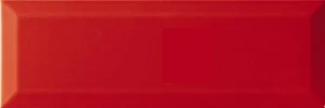 Плитка Monopole Bisel Rojo 10x30 глянцевая