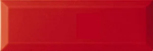 Плитка Monopole Fresh Brillo Bisel Rojo 10x30 глянцевая
