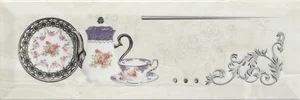 Плитка Monopole Petra Decor Pranzo Silver B 10x30 глянцевая