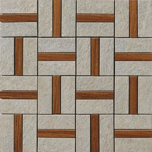 Мозаика Panaria Mos Bioarch Wood Spaz Grigia PGZBK35 30x30 матовая