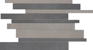 Мозаика ABK Mosaico Brick Grey Black DKR51152 30x34 матовая