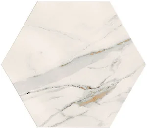 Плитка Marca Corona Motif Calacata Gold Matt Essagonо 21,6x25 глянцевая