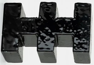 Декоративный элемент Mutina Brac Nero Ndb03 13x21,7 глянцевый
