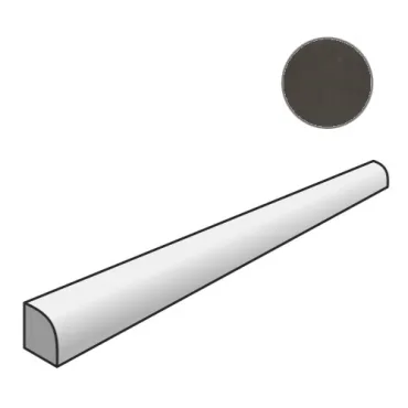 Спецэлемент Mutina Ceramica Grigio Scuro Quarter Round Rgcgs77 1,1x10,8 глянцевый