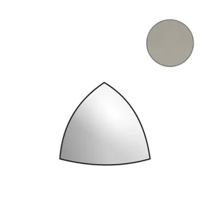 Спецэлемент Mutina Ceramica Grigio Chiaro Ang.Quarter Rgcgc78 1,4x1,4 глянцевый