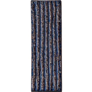 Плитка Mutina PUCL07 Chamotte Lineal Blu 7,2x21,3 рельефная