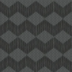 Керамогранит Mutina Tape Zigzag Black Reta48 20,5x20,5 рельефный