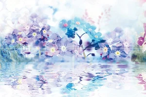 Панно Муза-Керамика Forget-me-not P4D248 40x60 глянцевое