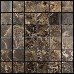 Мозаика Natural Mosaic Adriatica Emperador Dark (4,8X4,8) M022-48P 30,5x30,5 полированная