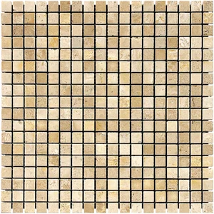 Мозаика Natural Mosaic Adriatica Travertine (1,5X1,5) 7M090-15P 30,5x30,5 полированная