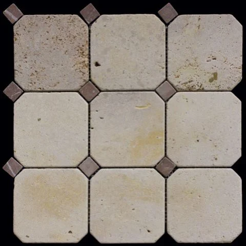 Мозаика Natural Mosaic Octagon (10х10+2x2) M090+M074-BT 30,5x30,5 матовая