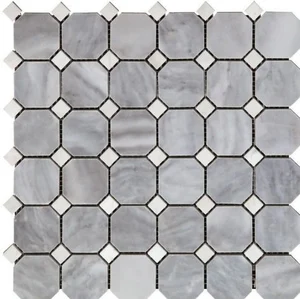 Мозаика Natural Mosaic Octagon (4,8х4,8+1,5x1,5) M033+M001-BP 30,5x30,5 полированная
