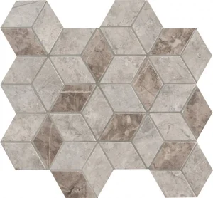 Мозаика Marca Corona Newluxe Grey Tessere Rombi 26x28 глянцевая