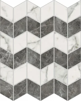 Imperial Michelangelo Mosaico Bianco Apuano Levigato IMM 009L Zig-Zag