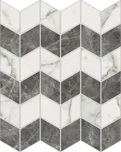 Мозаика Novabell Imperial Michelangelo Mosaico Bianco Apuano Levigato IMM 009L Zig-Zag 30x35 лаппатированная