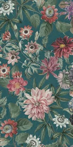 Керамогранит Ornamenta Mini Operae Floral Teal OP60120FLT 60x120 матовый