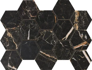 Мозаика Pamesa Cr Lux Laurants Brown Malla Hex 22,5x32,5 полированная