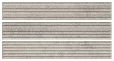 Клинкерная плитка Paradyz Carrizo Grey Elewacja Struktura Stripes Mix Mat 6,6x40 рельефная