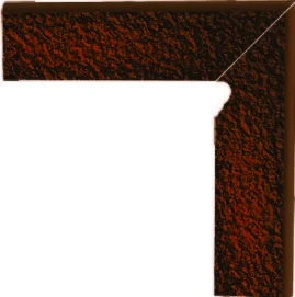 Бордюр Paradyz Cloud Brown Duro Цоколь правый (B+A) 8,1x30 рельефный
