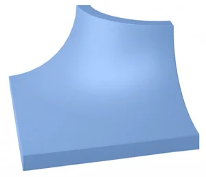 Спецэлемент Paradyz Gamma Niebieska Kształtka C Mat. 3x4 матовый