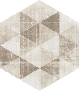 Клинкерная плитка Paradyz Hexx Universum Motyw Crema Heksagon 26x26 матовая
