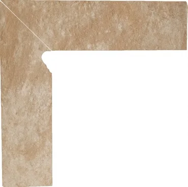 Бордюр Paradyz Ilario Beige Stair Tread Skirting Board Left 8,1x30 матовый