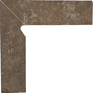 Бордюр Paradyz Ilario Brown Stair Tread Skirting Board Left 8,1x30 матовый