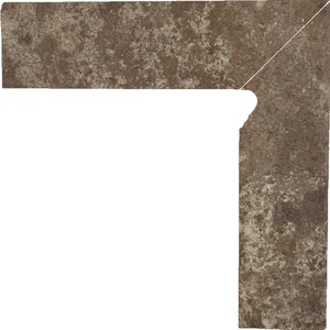 Бордюр Paradyz Ilario Brown Stair Tread Skirting Board Right 8,1x30 матовый